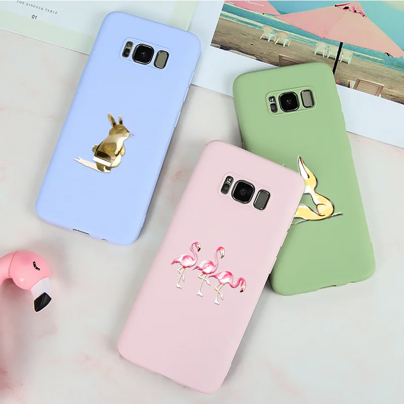 

For Bumper Samsung A10 A30 A40 A50 A70 Case 2019 Silicon Cartoon For Galaxy A20 A6 A7 A8 Plus J4 J6 2018 Back Cover Soft TPU Bag
