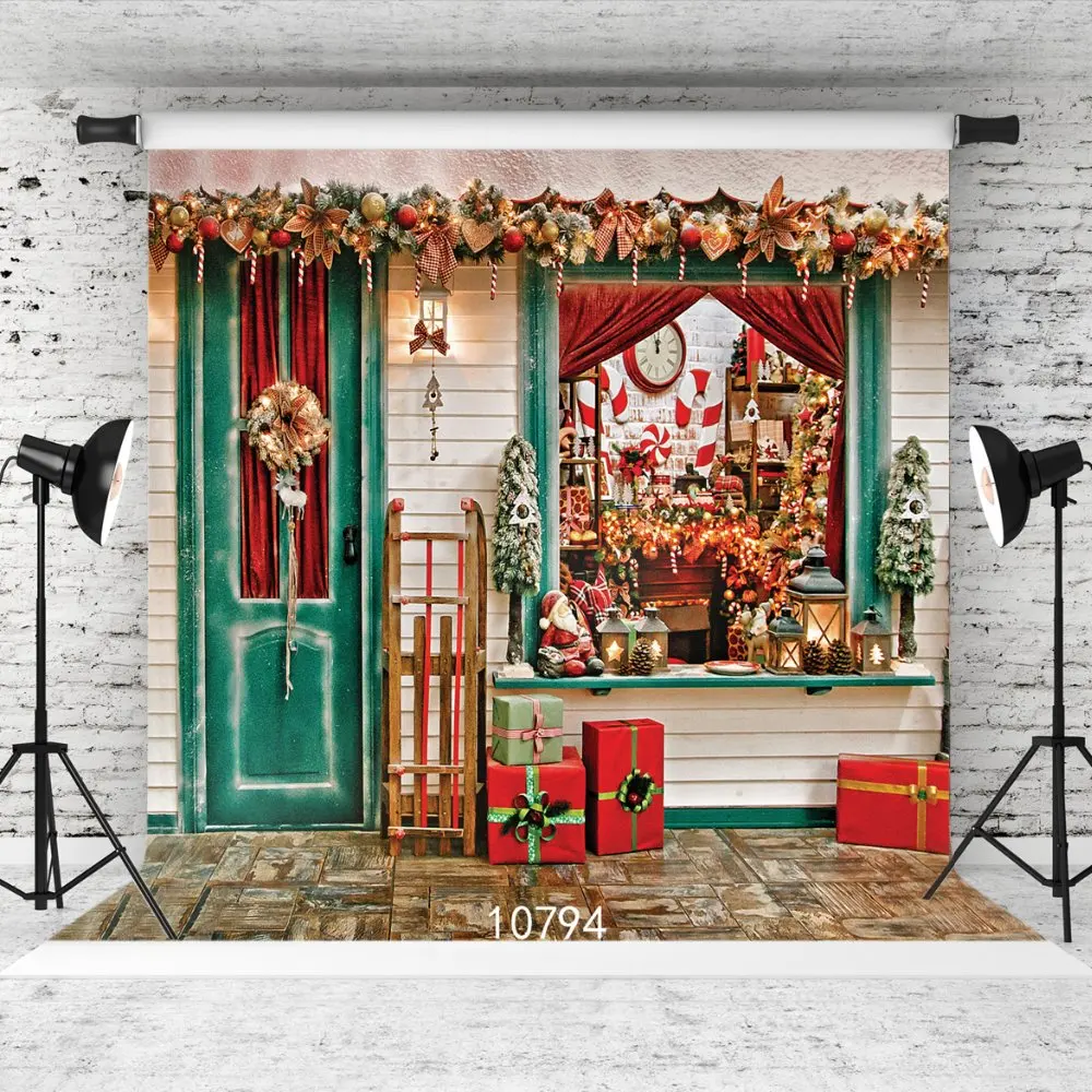 Merry Christmas Photography Backdrops Fond Photo Studio Grocery store