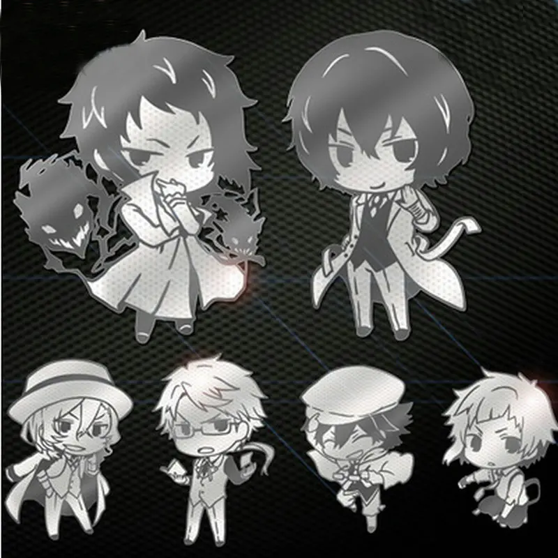

6pcs/lot Anime Bungo Stray Dogs Decal Stickers 3D Waterproof Phone Laptop Stickers DIY Toy Stickers