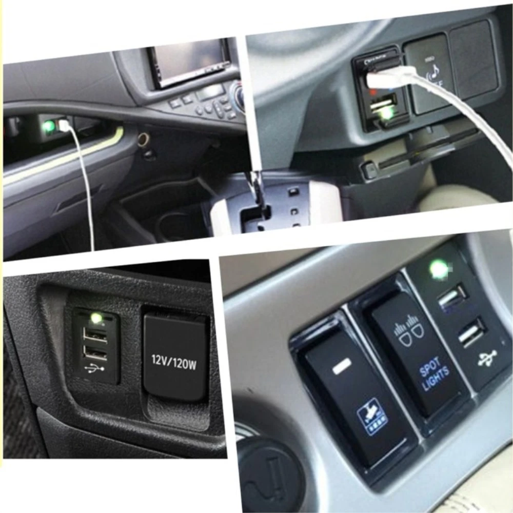 Зарядное устройство 2,1 A с двумя портами, Мини USB адаптер, 2 USB, автомобильное зарядное устройство, разъем для быстрой зарядки для Nissan x-trail sunny NV200 qashqai tiida