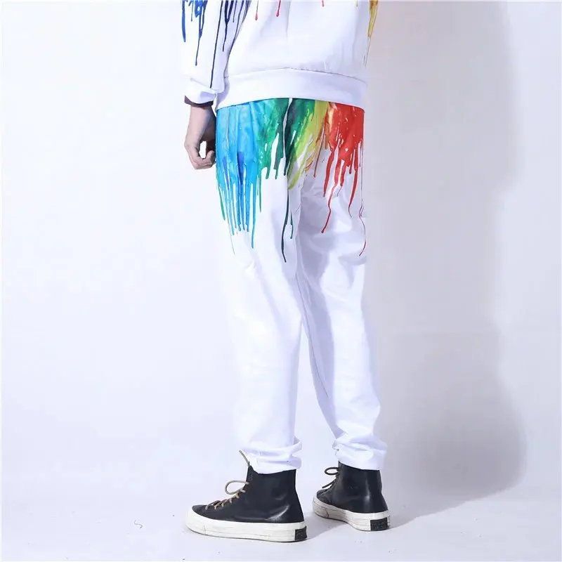 rainbow white jeans