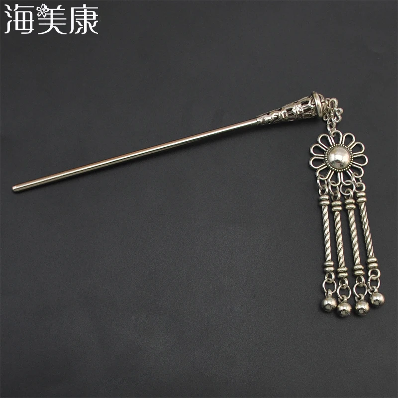 

Haimeikang 2019 New Retro Hairpin Chinese Hair Stick Vintage Tassel Floral Headwear Antique