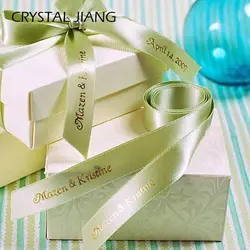 Пользовательские золотым тиснением печатные ленты творческие персонализированные свадебные ленты DIY упаковка подарка лента Полиэфирная