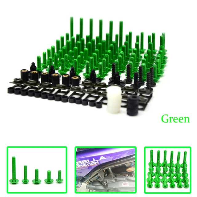 Moto accessoires personnalisé carénage vis boulon pare,brise vis POUR KAWASAKI zx6r zx636 zx10r z1000 z750r z1000sx ninja 1000