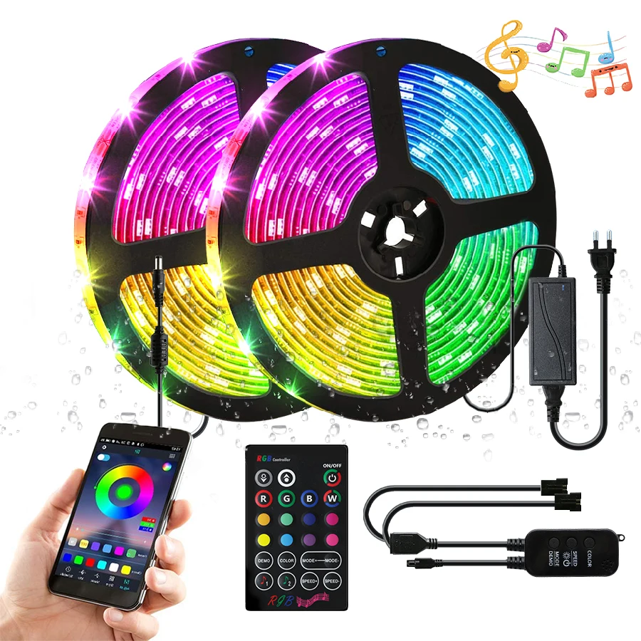 Qualitied 10 м DC12V SMD 5050 RGB светодиодные полосы света 30 светодиодов/м IP65
