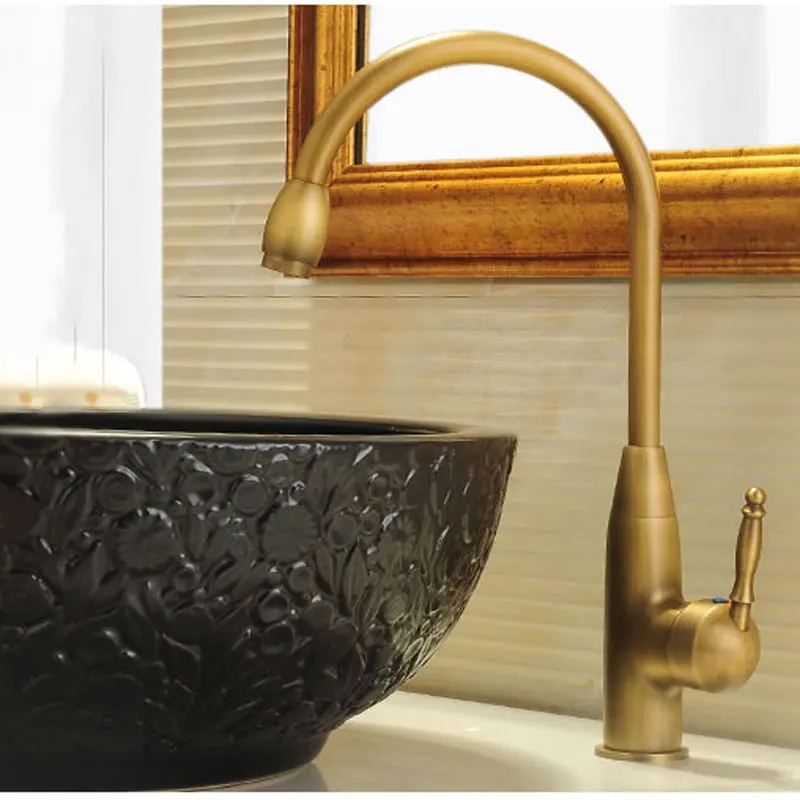 

Ancient Water Copper Single Face Pot Faucet Retro Cold and hot Rotary Washing Pot Faucet