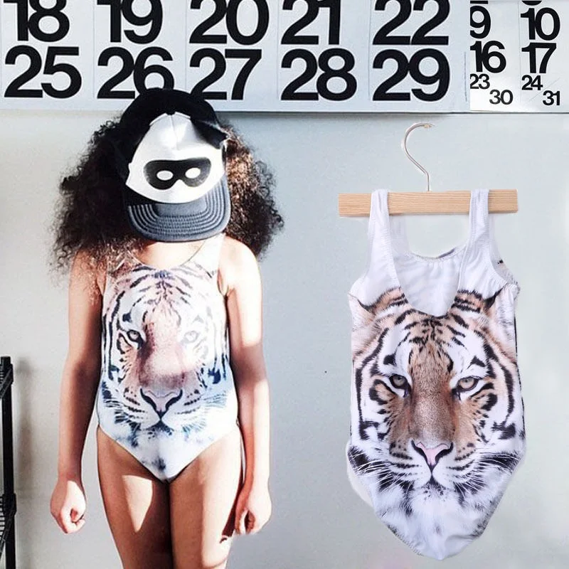 girls tiger swimsuit