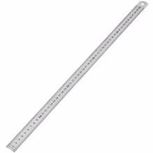 Straight Ruler Measuring-Tool Office-Supplies Double-Side-Scale Stainless-Steel School