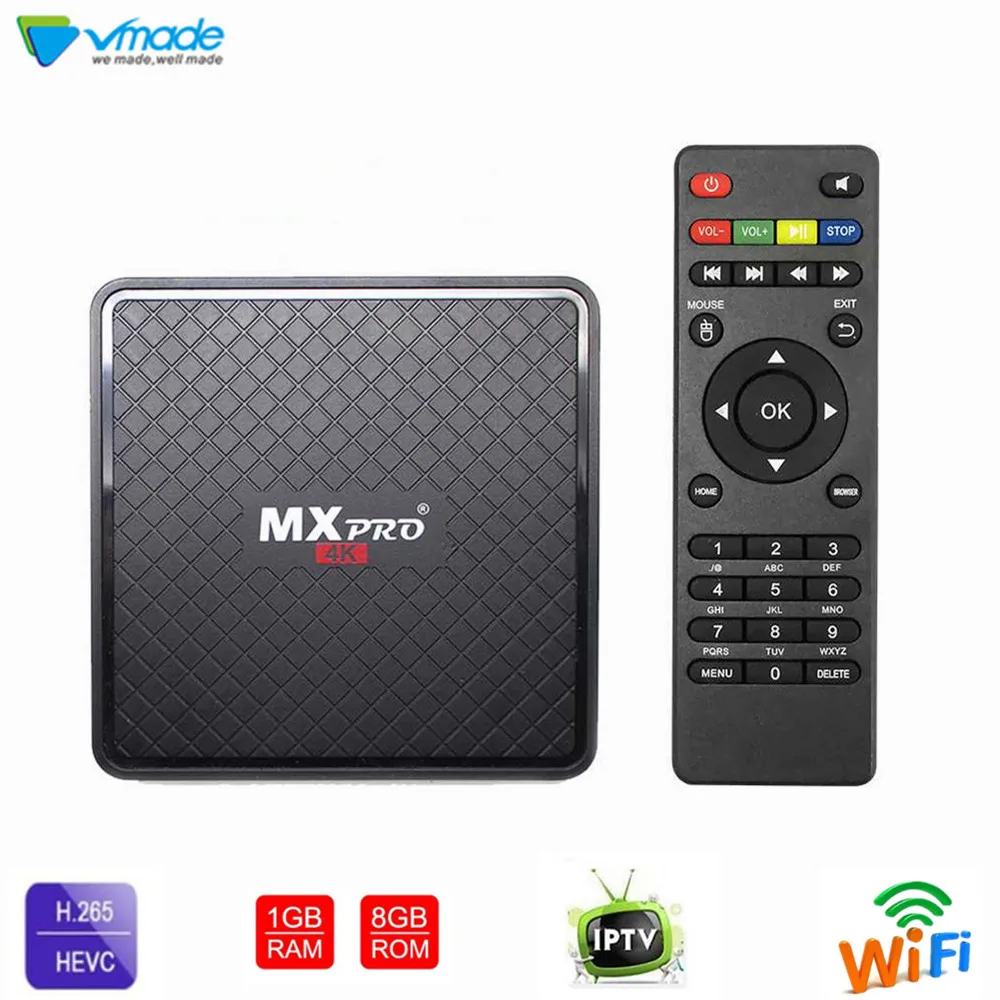 

Vmade V96S Mini Android 7.0 Smart TV Box 1+8GB Allwinner H3 Quad Core Supprt 1.0GHZ Wifi Netflix Media Player IPTV Set-Top Box