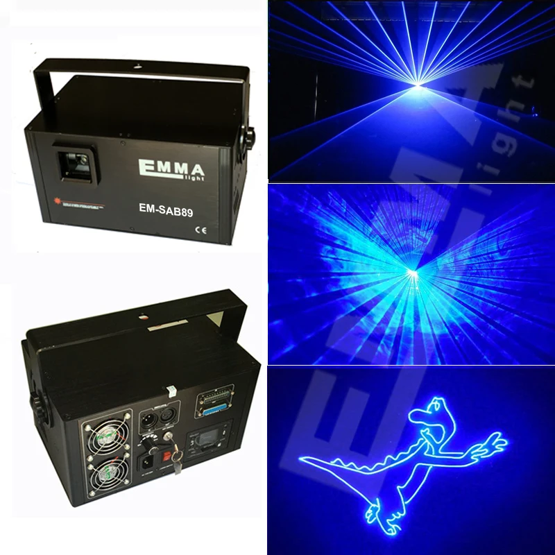 3D DIY laser projector 2000mW programmable blue laser lights show