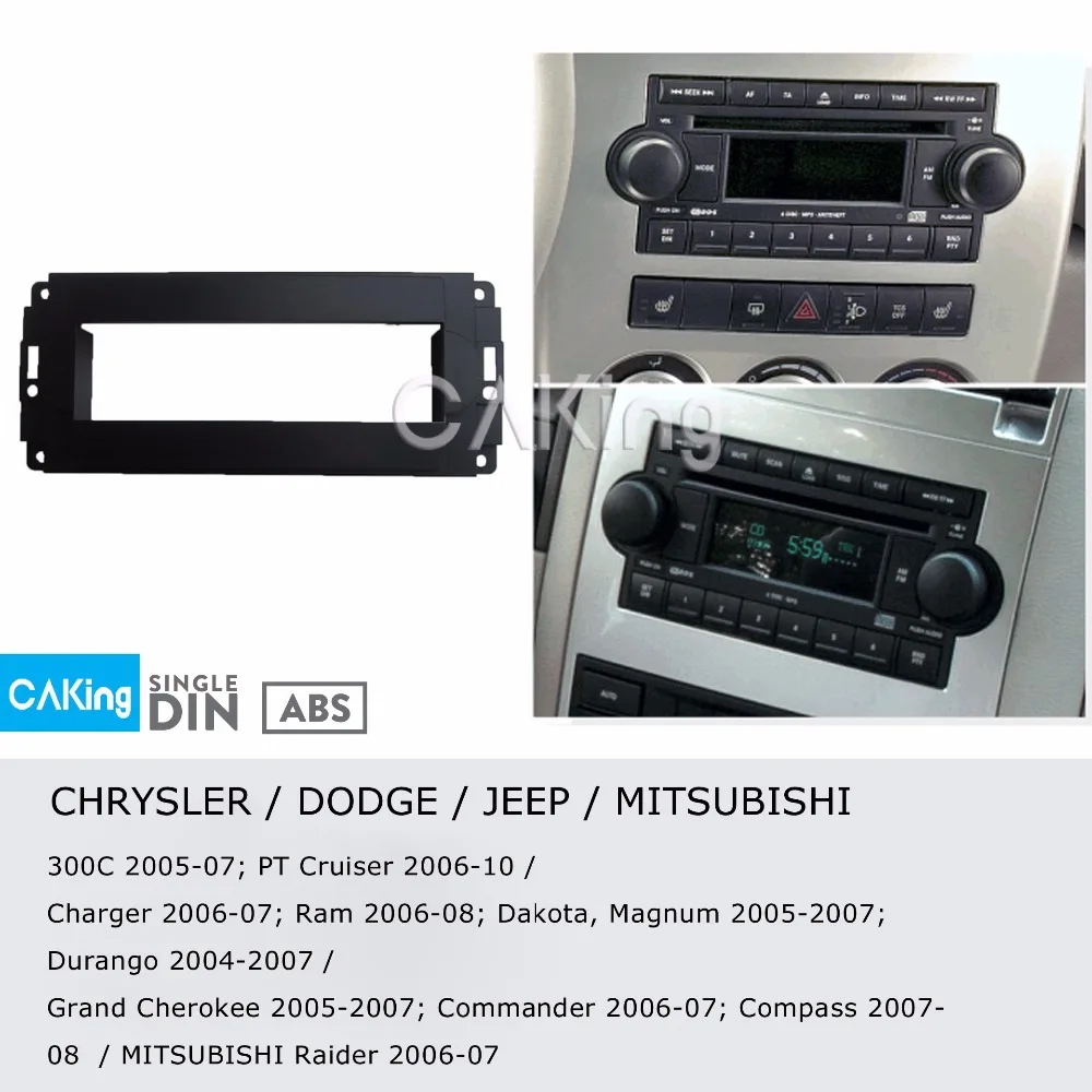 

Single Din Car Fascia Radio Panel for DODGE Dakota, Magnum 2005-2007; Durango 2004-2007 Dash Kit Plate Bezel Adapter Facia Cover