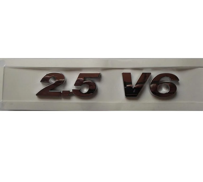&quot2 5 V6&quot хромированный ABS Автомобильный багажник задний номер буквенный знак