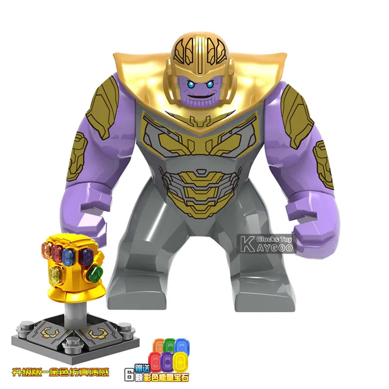 

Super Heroes Single Sale Avengers 4 Endgame Thanos Infinity Gauntlet Power Stones Building Blocks Brick Set Children Gift Toys