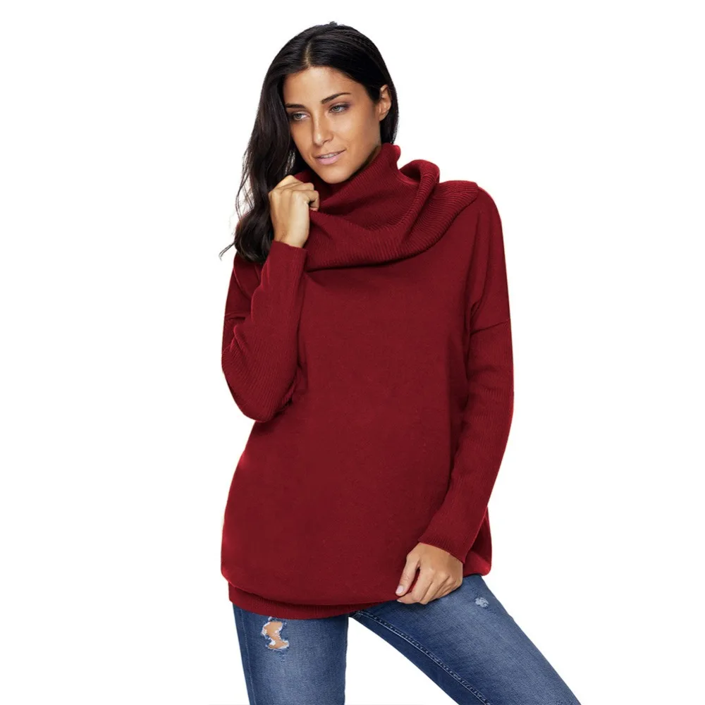 Turtleneck sweater plus size women pullover oversized knitted sweaters 2018 Autumn winter fashion long sleeve casual jumpers Turtleneck sweater plus size women pullover oversized knitted sweaters 2018 Autumn winter fashion long sleeve casual jumpers