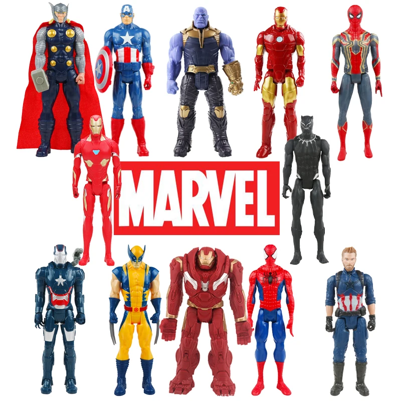 

30CM Marvel The Avenger Endgame Original Super Hero Thanos Figure SpiderMan Ironman PVC Action Figure Kids Toys for Children