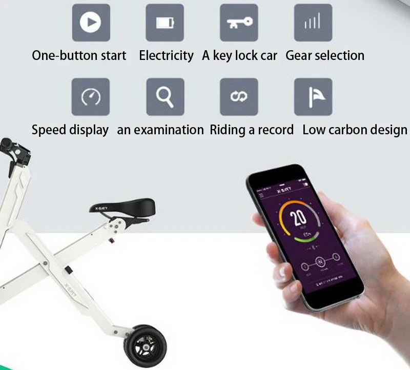 Discount 310437/Intelligent folding electric scooter balance car lithium battery APP control/Endurance 20 KM/E-ABS electronic brake 18