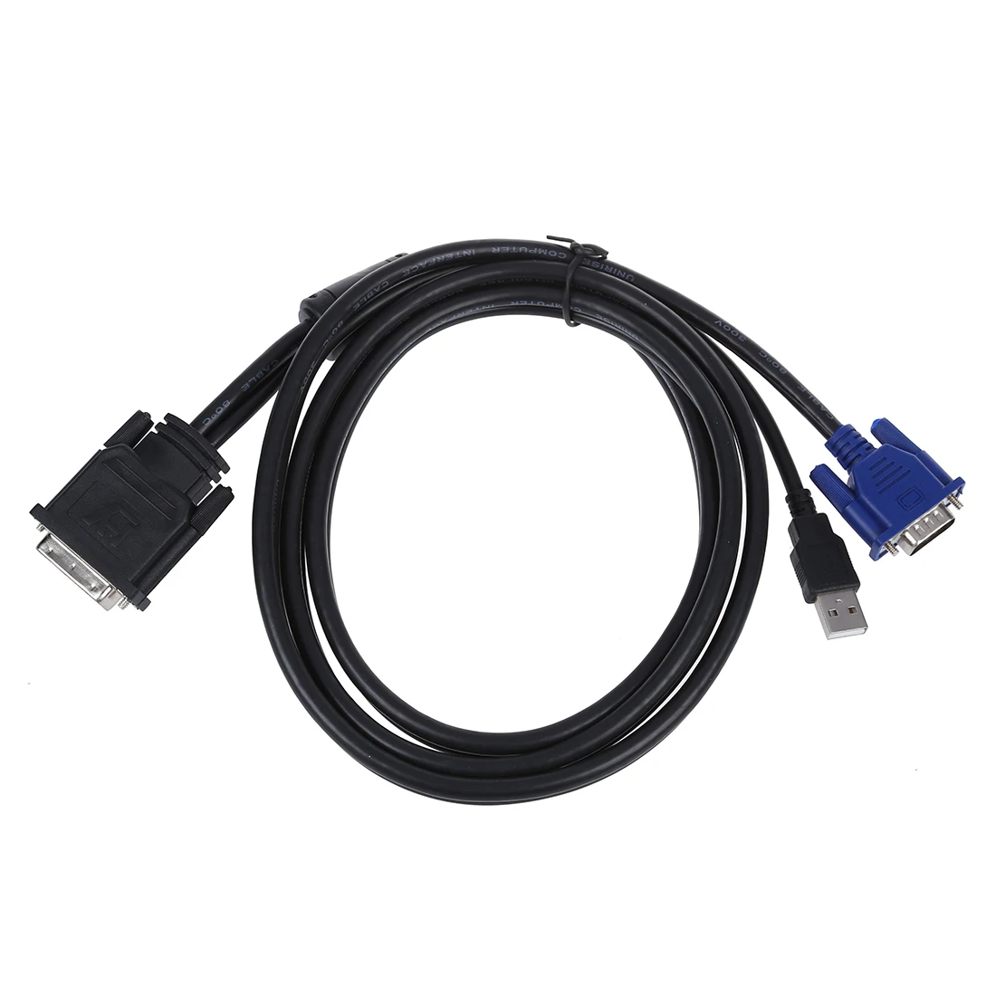 Laptop DVI 30+5 Pin to VGA 15 Pin and USB Adapter 1.5m Cablein Computer Cables & Connectors