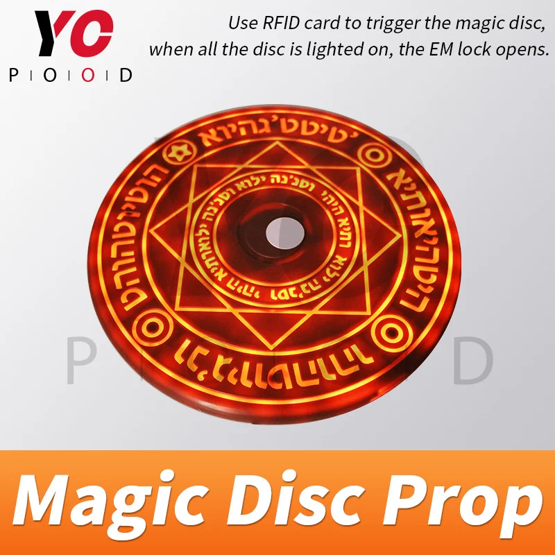 

YOPOOD Magic Disc Prop Escape Room Real Life game use RFID card to trigger magic array be bright gradually until open takagism