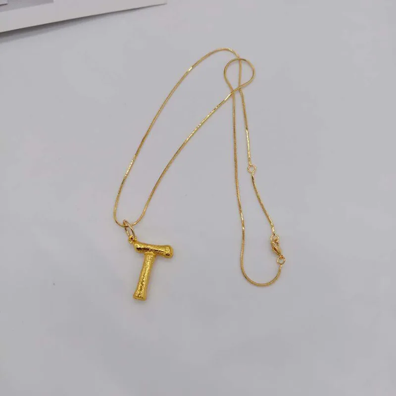 Маленькая подвеска на золотой цепочке, ожерелье, хорошее качество, Массивное колье, ожерелье, 674 - Окраска металла: T small style