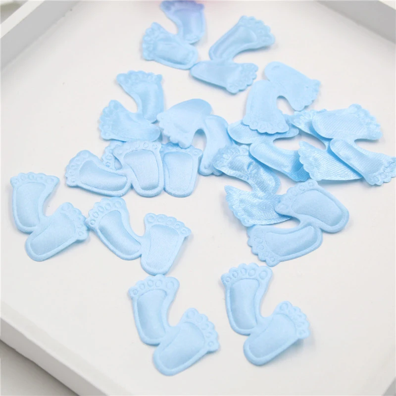 100pcs/pack Baby Shower Decoration Baptism Birthday Party Table Sprinkles Decor Footprint, Baby, Baby Carriage, Bib Style 62526