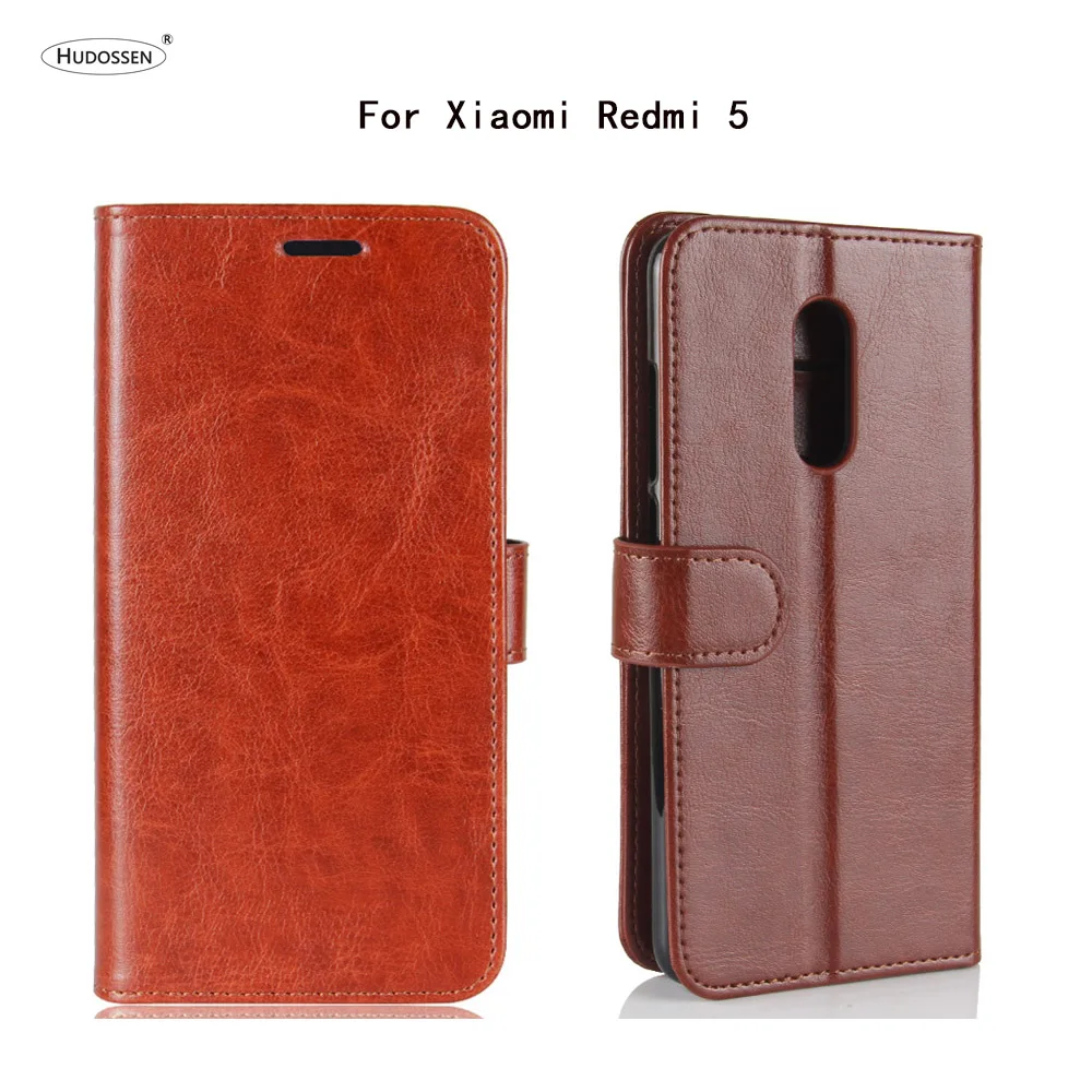 

HUDOSSEN For Xiaomi Redmi 5 Case Luxury Flip PU Leather Silicone Phone Back Cover Cases For Redmi Note 5 (Redmi 5 Plus) Coque