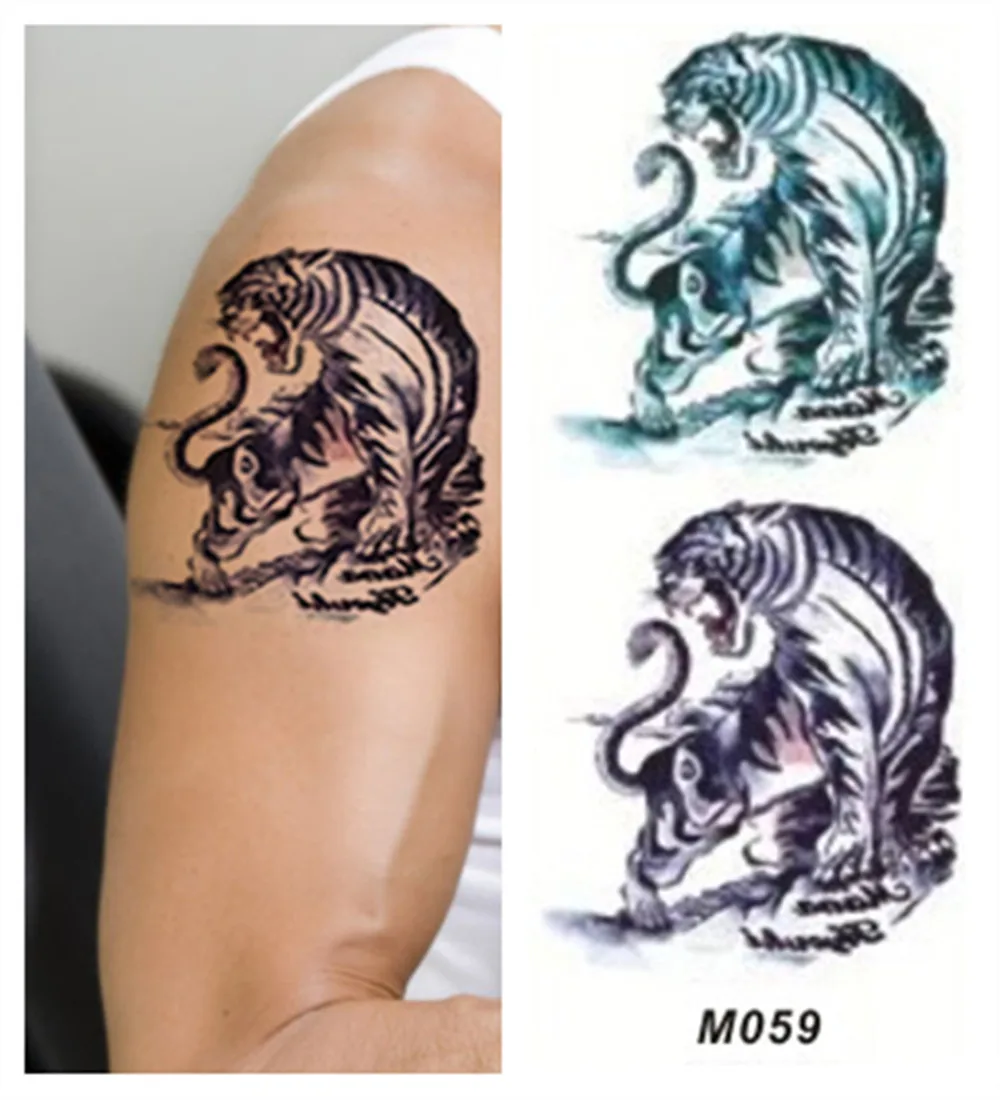3d Tatouage Temporaire Petit Tigre Amovible Impermeable A L Eau De Tatouage Decoratif Fleur De Tatouage Autocollant Pour Telephone Ordinateur Portable Tablette Decoration Aliexpress