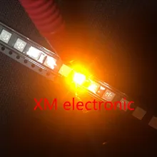 100 шт./лот SMD 5050 желтый smd СВЕТОДИОДНЫЙ Diode1.8-2,4 В 585-590nm 5,0*5,0*1,5 мм 0,2 Вт 60MA