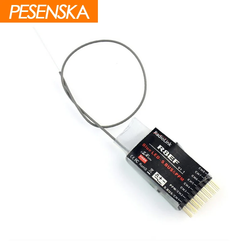 Оригинальный radiolink R8EF 2 4G 8CH FHSS 8 канальный приемник для T8FB Поддержка S-BUS стр./мин