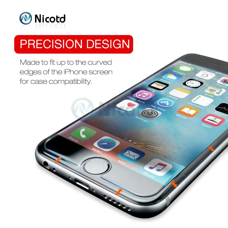 Tempered Glass for iPhone 8 plus Screen Protector Film for iPhone 7 Plus Glass for iPhone X SE 5 5S Tough Protection Glass Cover