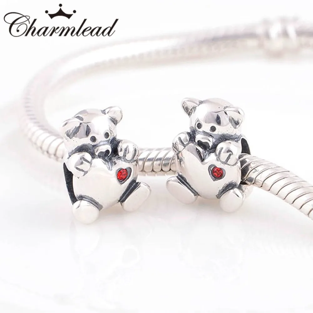 Charmlead Silver Bear Charms Fits Pandora Charms Bracelet Original 925