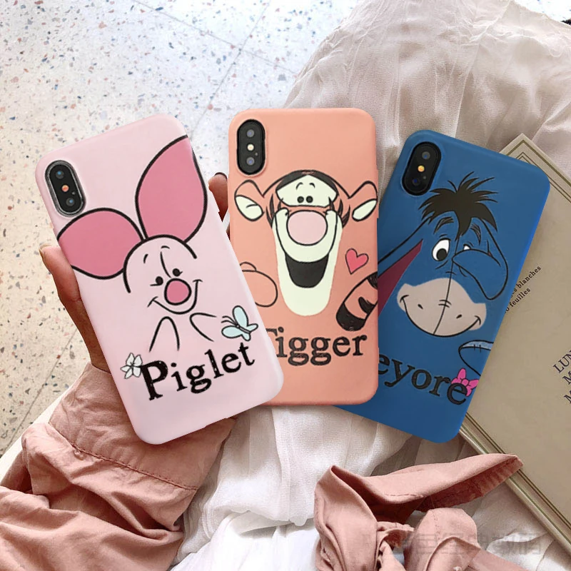 Милый поросенок Тигр Eeyore чехол для iPhone X 11 Pro XS MAX 6 6s 7 8 Plus чехол для телефона с мультяшным животным