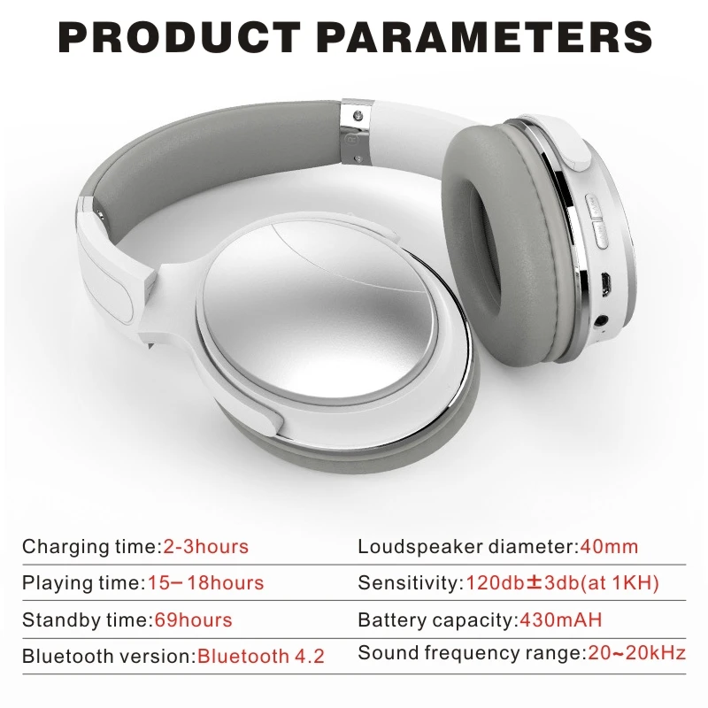 FDBRO Bluetooth Hi-Fi стерео наушники с пассивным Шумоподавлением беспроводные Bluetooth наушники Складная гарнитура с микрофоном для телефона