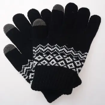

1 pair Fashion Winter Keep Warm Fitness Gloves Men Women Stretch Knit Mittens Gloves Unisex Touch Screen Gloves