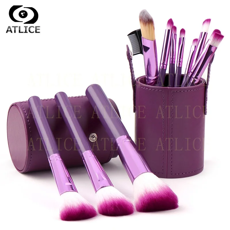 

Makeup Brushes 12pc Gold- Premium Quality Non Animal Cruelty Cosmetic Makeup Brush Set with Vegan Leather Make up Organizer Stor