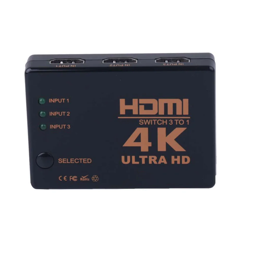 HDMI переключатель 4K * 2K видео сплиттер 3 входа 1 выходной порт концентратор для DVD HDTV