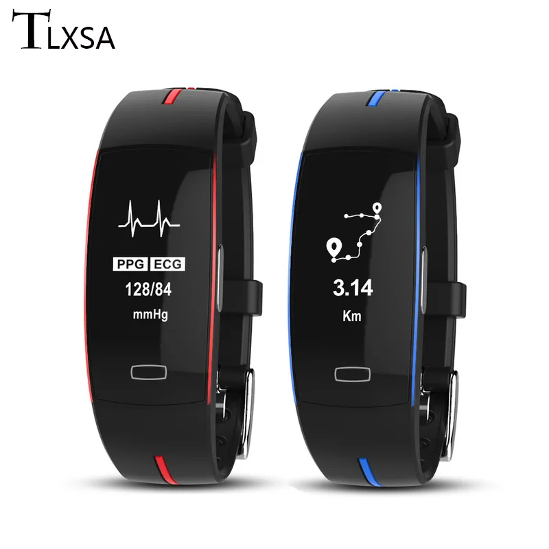 

2019 New Pedometer Sports Smart Band ECG+PPG Blood Pressure Heart Rate Monitor Smart Bracelet IP67 Waterproof For IOS Android
