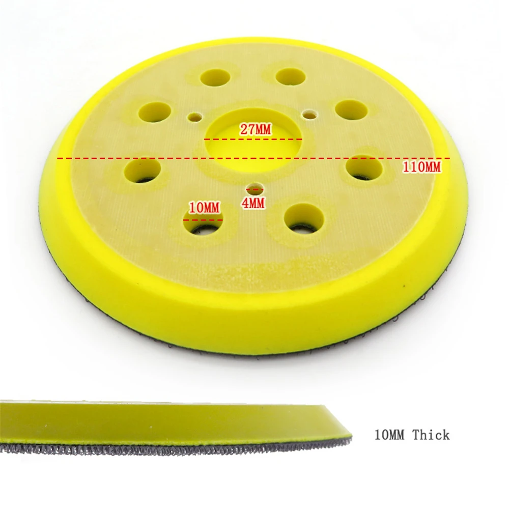 POLIWELL 5 дюймов 125 мм 8 отверстий 3 4 гвозди подложки Pad обруч и петля шлифовальные колодки для шлифовки держатель диска мощность шлифовальный станок полировщик инструменты