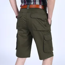 Высококачественные Брендовые мужские повседневные шорты-карго хлопковые шорты до колена мужские бермуды в стиле милитари Homme Cargo Шорты