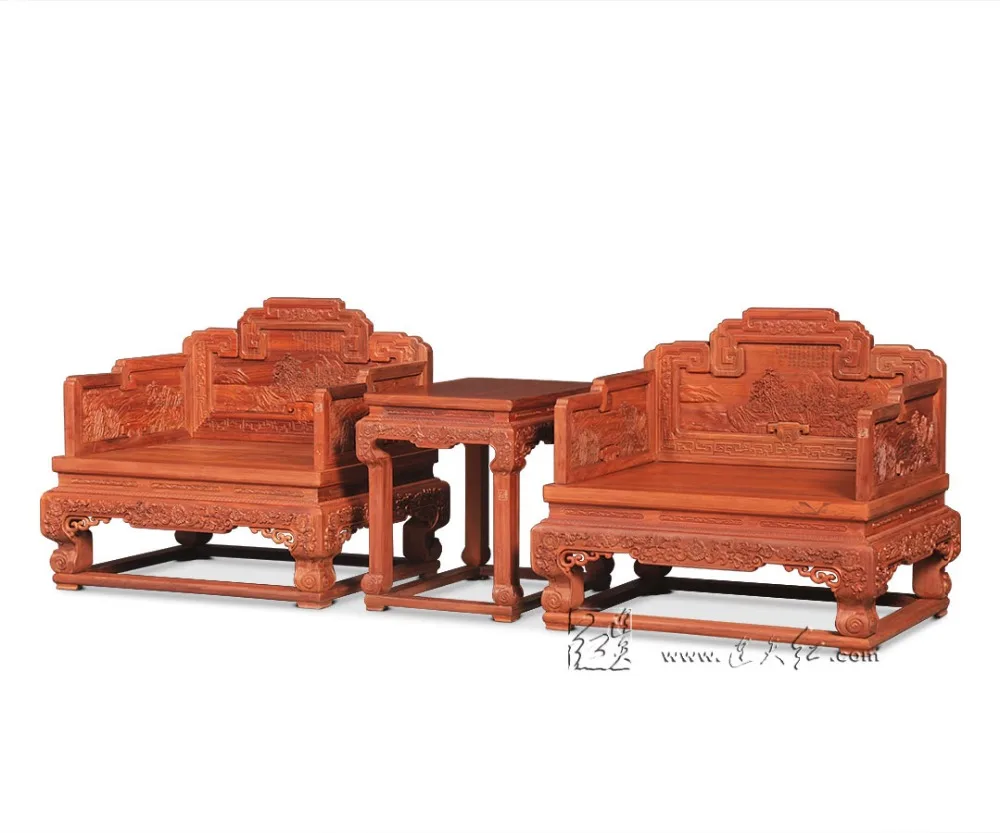 Home Living Room Chair 3 Pieces Set Roosewood Chinese Royal Throne Small Tea Table Solid Wood Backed Armchair Suit Antique Desk Home Living Room Chair 3 Pieces Set Roosewood Chinese Royal Throne Small Tea Table Solid Wood Backed Armchair Suit Antique Desk