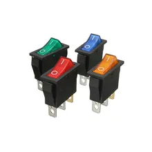 KCD3 Rocker Switch ON-OFF 2 Position 3 Pin Electrical equipment With Light Power 16A 250VAC/ 20A 125VAC