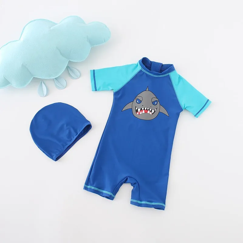 Children Swimsuit Baby Boy Sharks Swimwear Animal Sharks Swimsuit 2pcs