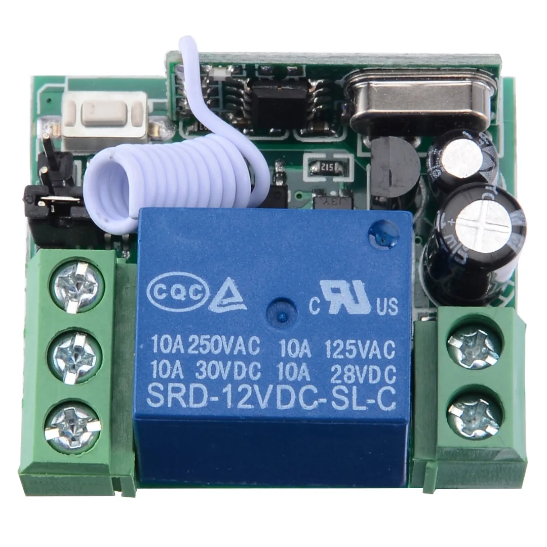 DC 12V Wireless Relay Remote Control Switch Receiver Transmitter Home Light Garage Door Opener DIY Switches
