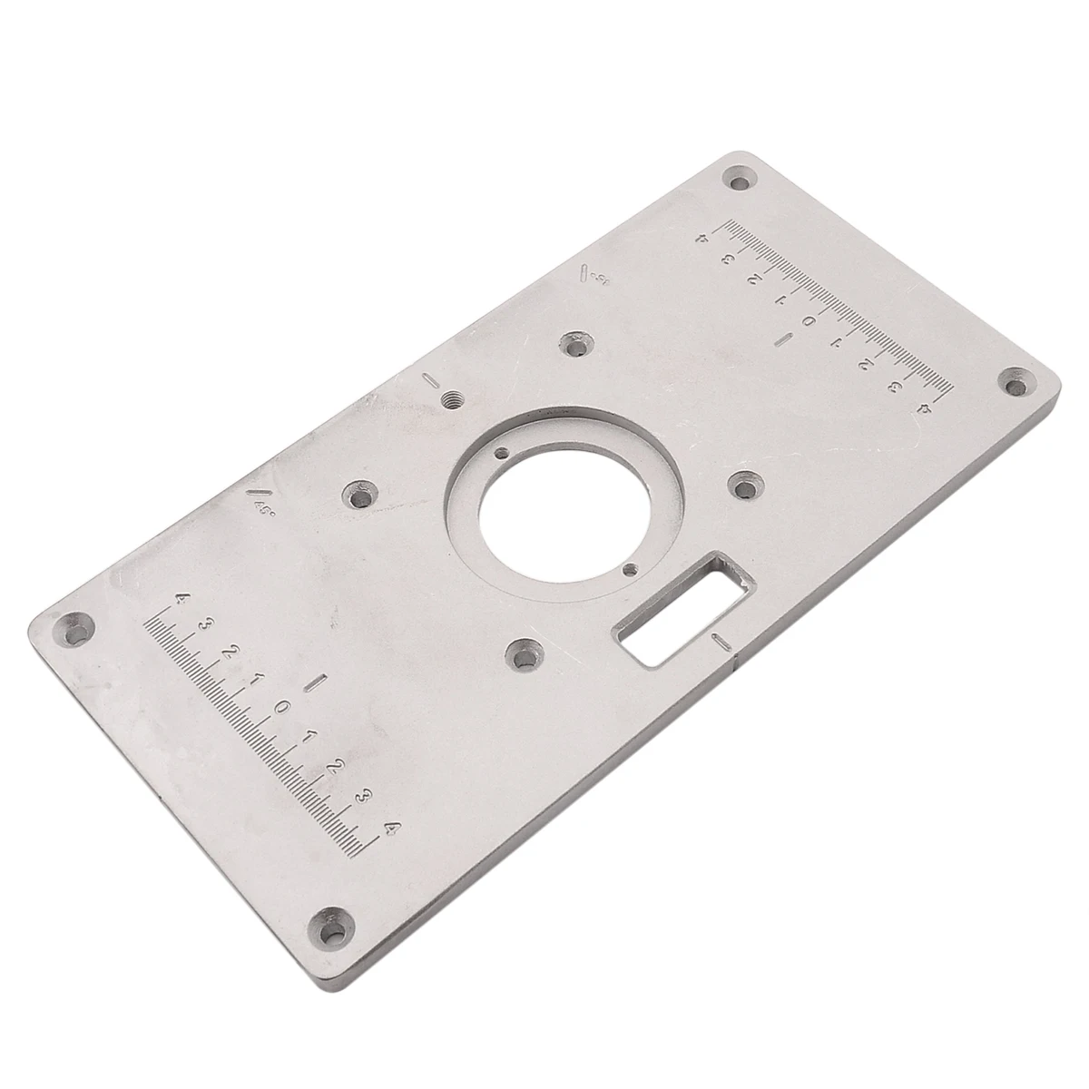 Aluminum Metal Router Table Insert Plate with Insert Rings Screws DIY Multifunctional Woodworking Tools Mayitr