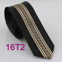 Yibei Coachella жаккард черный Галстуки коричневый в полоску Gravatas де Седа Classica Тощий Узкие Тонкий Для мужчин галстук костюм Платья для вечеринок