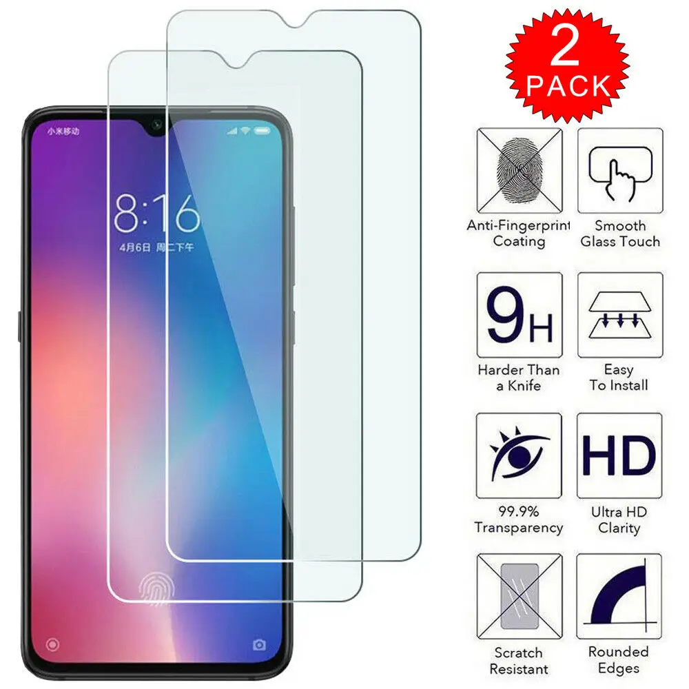 

2Pcs Transparent Glass for Xiaomi Redmi Note 7 6 5 Pro RedMi K20 Pro 7A 6 Pro 6A Protective Tempered Glass Screen Protector Film