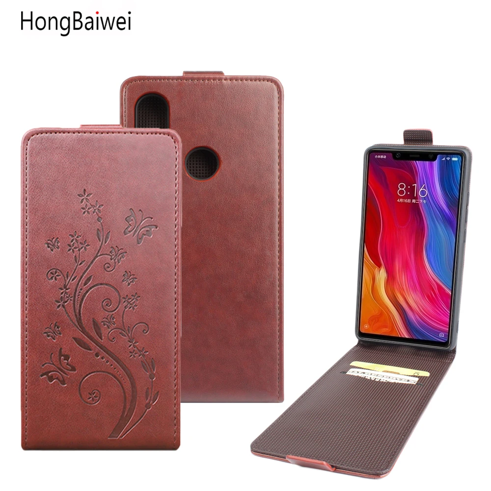 

Embossing Leather Case For Xiaomi 8 SE Case Up Down Flip Case Shell For Xiao Mi8 SE Cover Phone Cases Funda Bags Coque