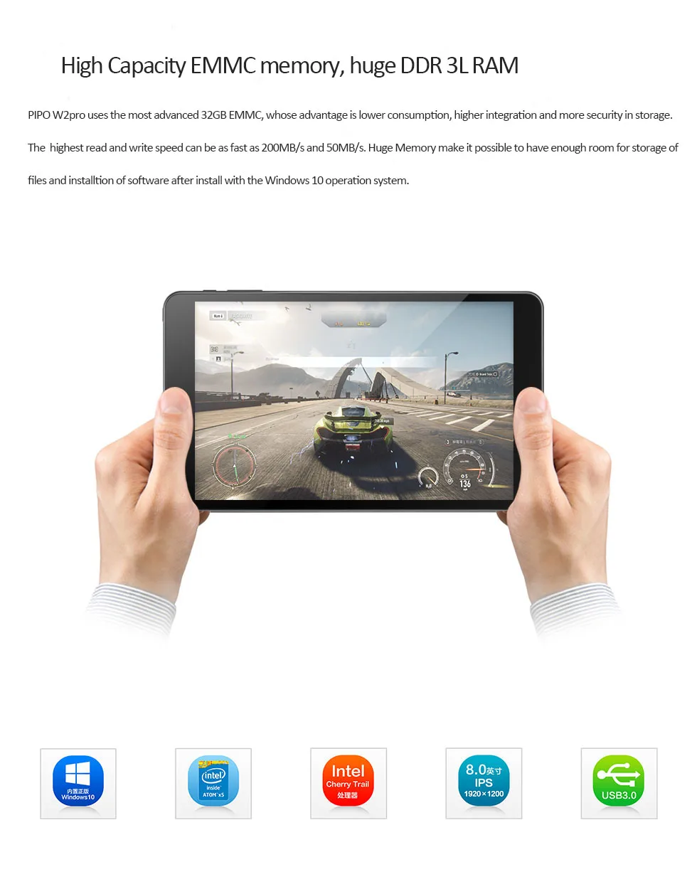 pipo W2 Pro 8 дюймовый планшетный ПК Z8350 четырехъядерный Win10 2 Гб ram 32 Гб rom 1920*1200 ips Двойная камера HDMI wifi BT
