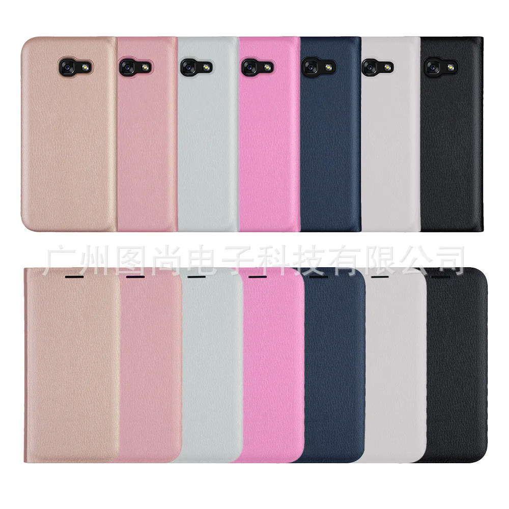 Litchi Patr n Caso De La Tarjeta Para Samsung Galaxy A5 2017 Protecci n 