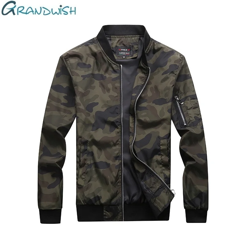 Grandwish Camouflage jacket Men Plus Size M 7XL Mens Army Military Jackets Large Size Camo 