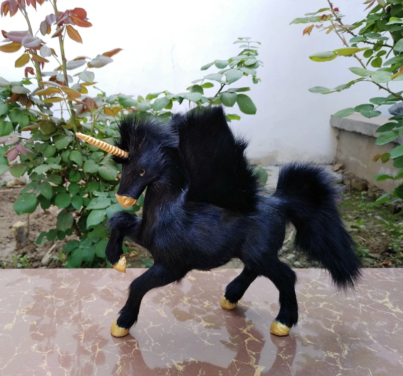 black unicorn toy